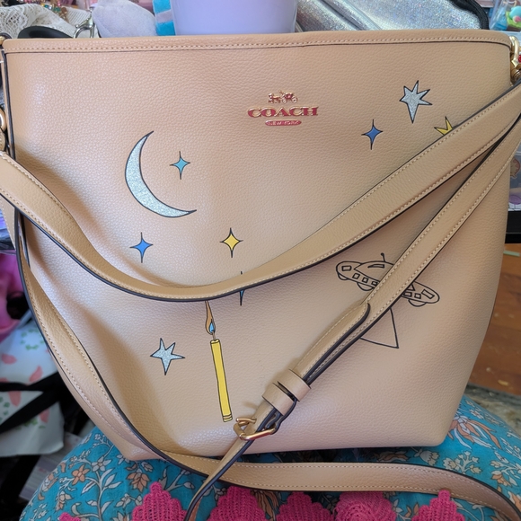 Coach Handbags - Coach Beige Celestial Shoulder Bag